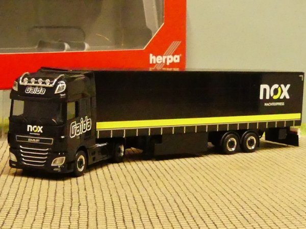 1/87 Herpa Daf Xf Ssc Gaida Transporte / Nox Gardinenplanen-Sattelzug 313339-image