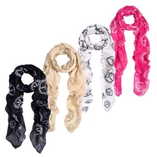 Unique Premium Skull Peace Sign Scarf - Different Colors Available