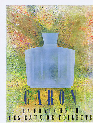 REKLAME WERBUNG 064 1959 CARON la Fraicheur des Eaux de Toilette