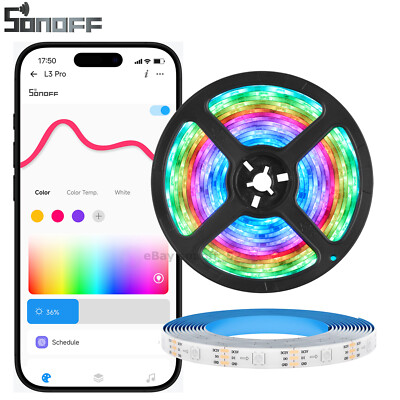 Sonoff L3 Pro Neon 5M LED Strip RGBIC Wasserdicht Lichtleiste Stimmenkontrolle