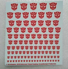 Ocean Cartoon Style Autobot/Decepticon Logo Water Applique,In stock!