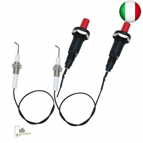 MENSI Taster Piezo - Set di 2 accenditori per barbecue a gas/Range Spaker