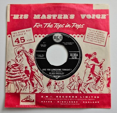 Elvis Presley With The Jordanaires – Are You Lonesome Tonight (RCA 45 ...