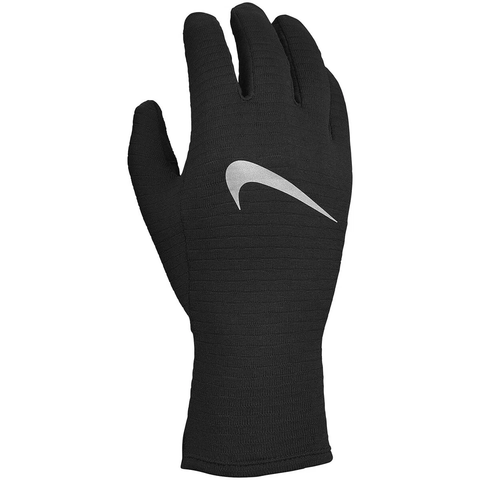 NIKE RUNNING GLOVES WOMENS LADIES SPHERE SPORTS WINTER TOUCH SCREEN PHONE BLACK - Image 3 of 4