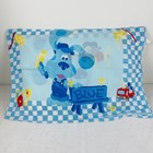 Vintage 2000 Blues Clues Pillow Case Blue Checked Border Y2k Standard Size