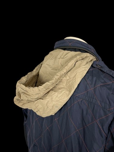Chaqueta acolchada para hombre Dries Van Noten 52 UK42 azul marino Riri de colección - Imagen 8 de 12