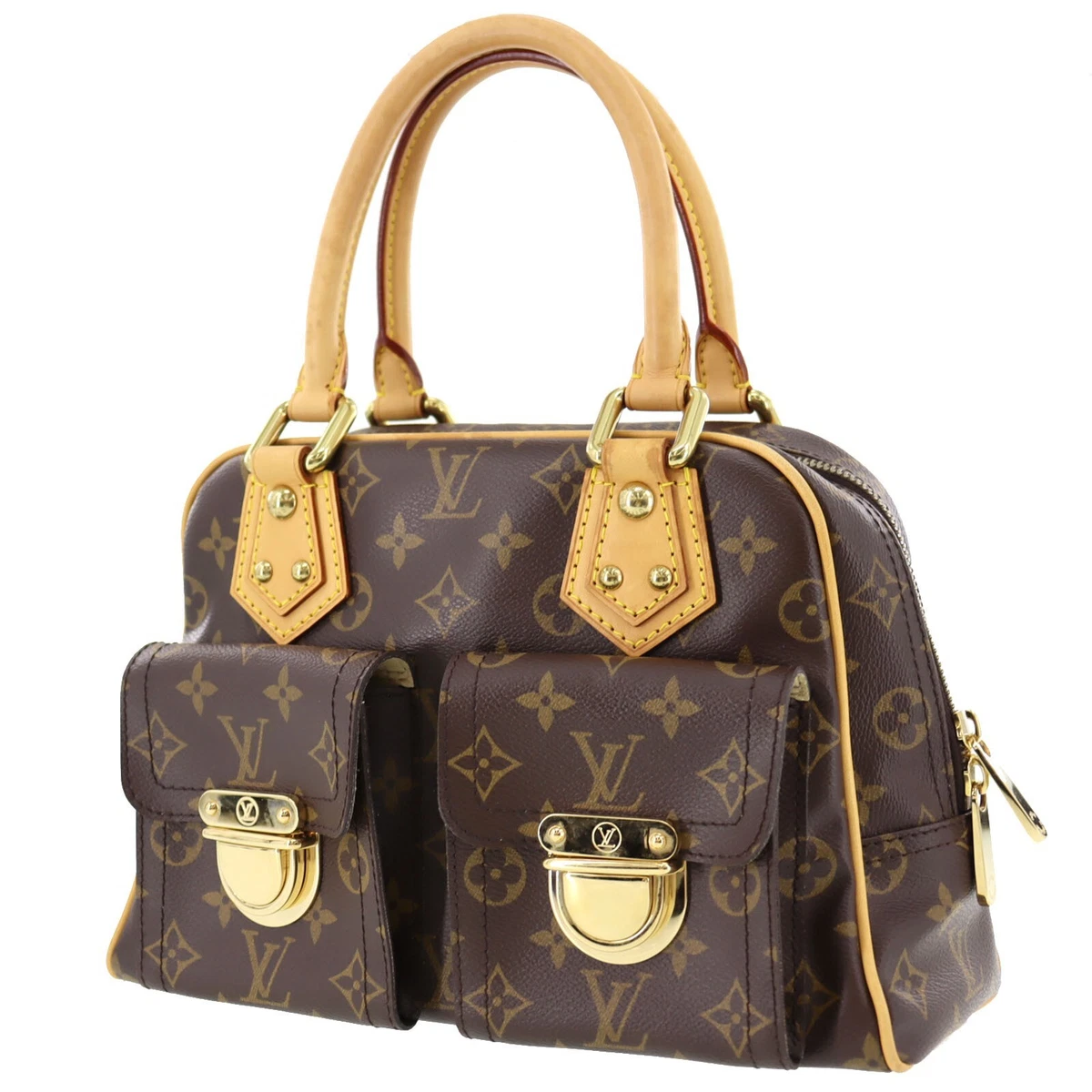 Louis Vuitton Monogram Canvas & Black Leather W PM Bag