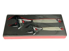 Snap-on Tools NEW ADHW702TK2F 2pc 12 & 8 Inch Wide Mouth Adjustable Wrench Set