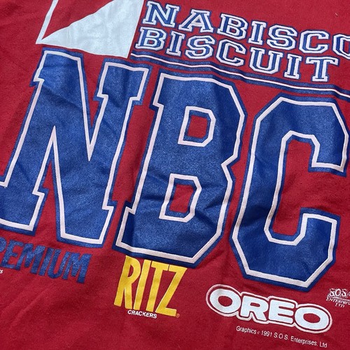 Vintage 90s Nabisco Oreo Cookies Sweatshirt 2XL NBC Snack Promo Ritz Crackers - Picture 4 of 10
