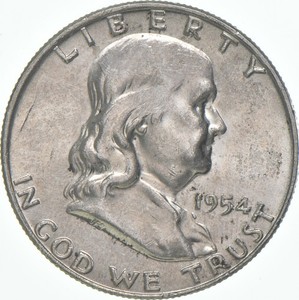 1954-D Franklin Half Dollar AU 90% Silver *9468