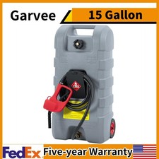   15 Gallon Gas Fuel Caddy LE Fluid Transfer Siphon Pump 10 FT Hose  Caster
