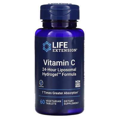 Life Extension Vitamin C 24-Hour Liposomal Hydrogel  60 vegetarische Tabletten