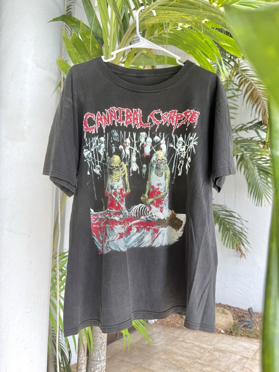 Vintage 90s Cannibal Corpse Butchered At Birth Shirt Metal