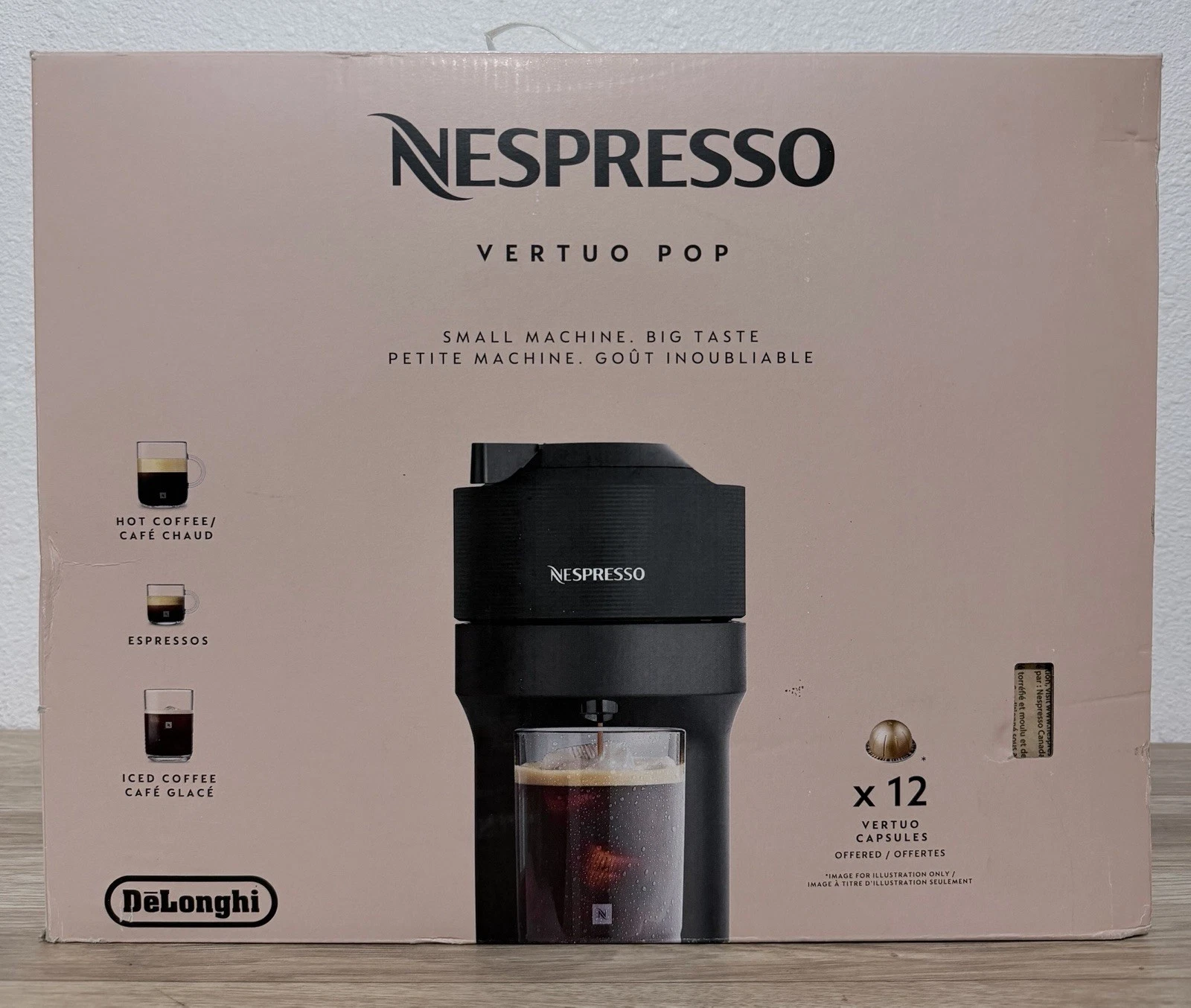 Nespresso Vertuo Pop by DeLonghi Coffee Espresso Maker Black