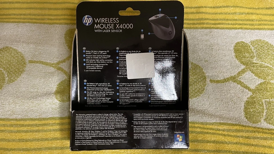 Souris sans fil Wireless Mouse HP X4000 2,4Ghz USB Dongle - New/Sealed - Photo 4/4