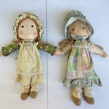 Original Knickerbocker 16" Holly Hobbie And Amy Cloth Rag Dolls Lot
