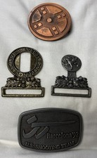 Vintage Belt Buckles/ Badges Lot Of 4
