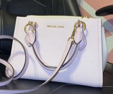 Michael Kors Light Pink Small Satchel Top Handle Zip w/ Detachable Strap Gold