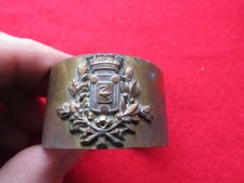 WW 1 TRENCH BOULOGNEs/MER TRENCH ART NAPKIN RING DECORATIVE CREST