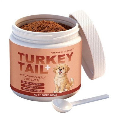 Turkey Tail for Dogs, Lumiqour Turkey Tail Mushroom Powder Dog Supplements