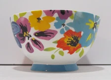 Portobello By Inspire Beautiful Colored Flowers Bone China Soup Cereal Bowl
