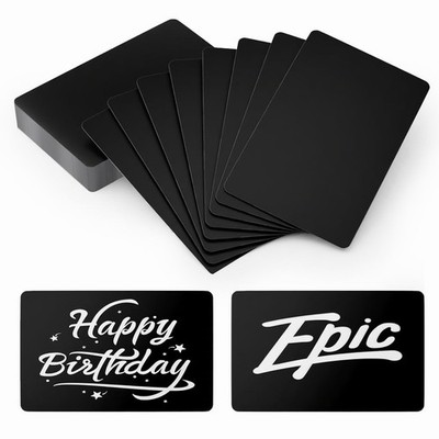 50 Pcs Metal Business Card Blanks Laser Engraving Premium Aluminum Sheet Mult...