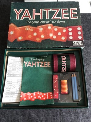 Vintage Yahtzee Green Box Edition von Parker Bros 
