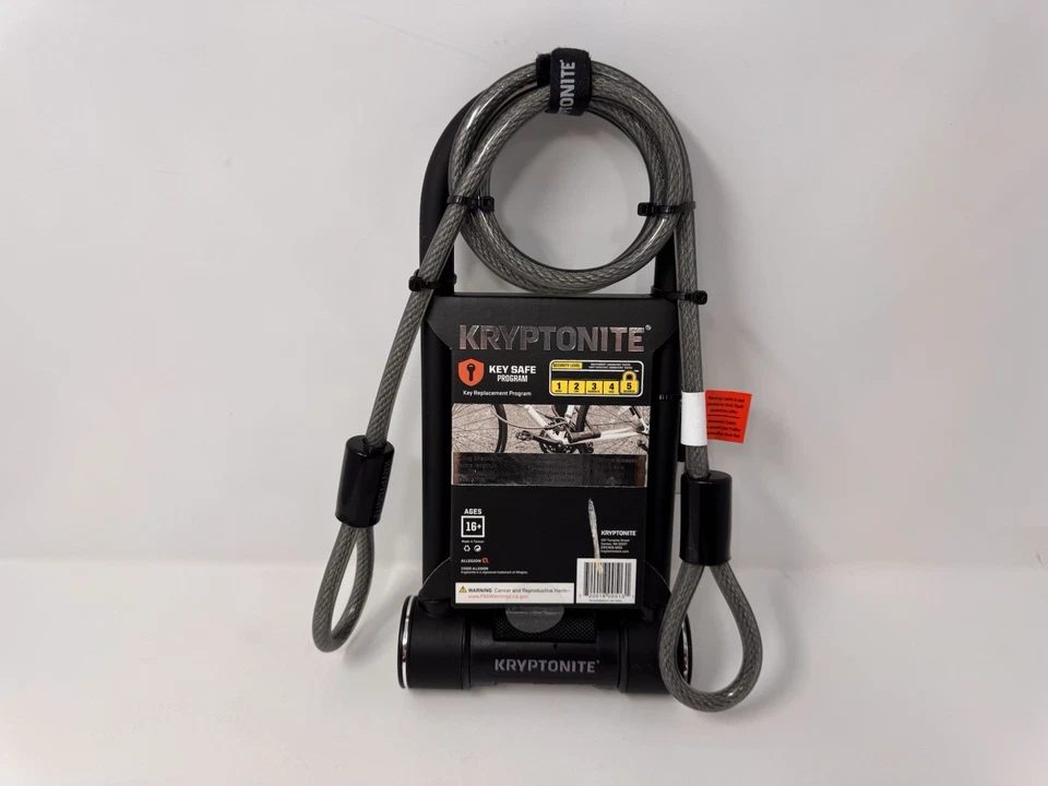 Kryptonite U Lock Security Level 5 Heavy Duty Bike Lock with Cable New - Image 2 of 2