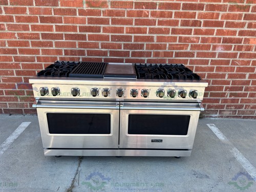 Viking VDR5606GQSS 60" Stainless Steel Dual Fuel Range w/ Grill and Griddle