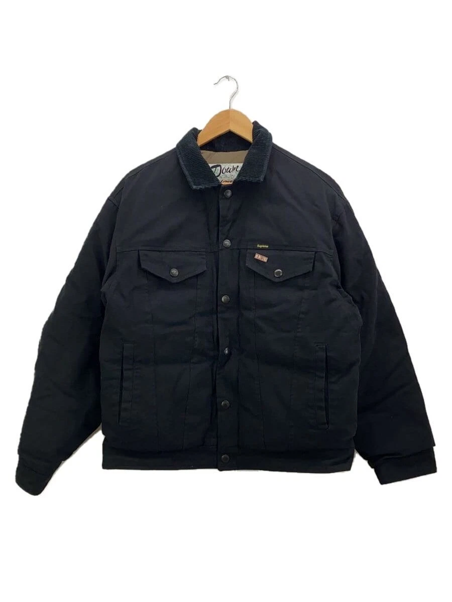 Giacca camionista Supreme × Schott piumino tela nero M usata