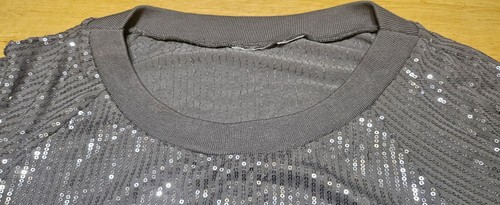 Joan Rivers graues Pailletten Strick Top Langarm Gr. M Bündchen an Ärmeln & Unterteil - Bild 14 von 19