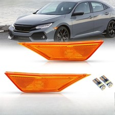 For 2016-2021 Honda Civic Front Fender Side Marker Light Set Rh Lh W Led Bulbs