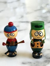 Vintage South Park Stan Kyle Wooden Figurines Mini Hand Painted Toy Lot