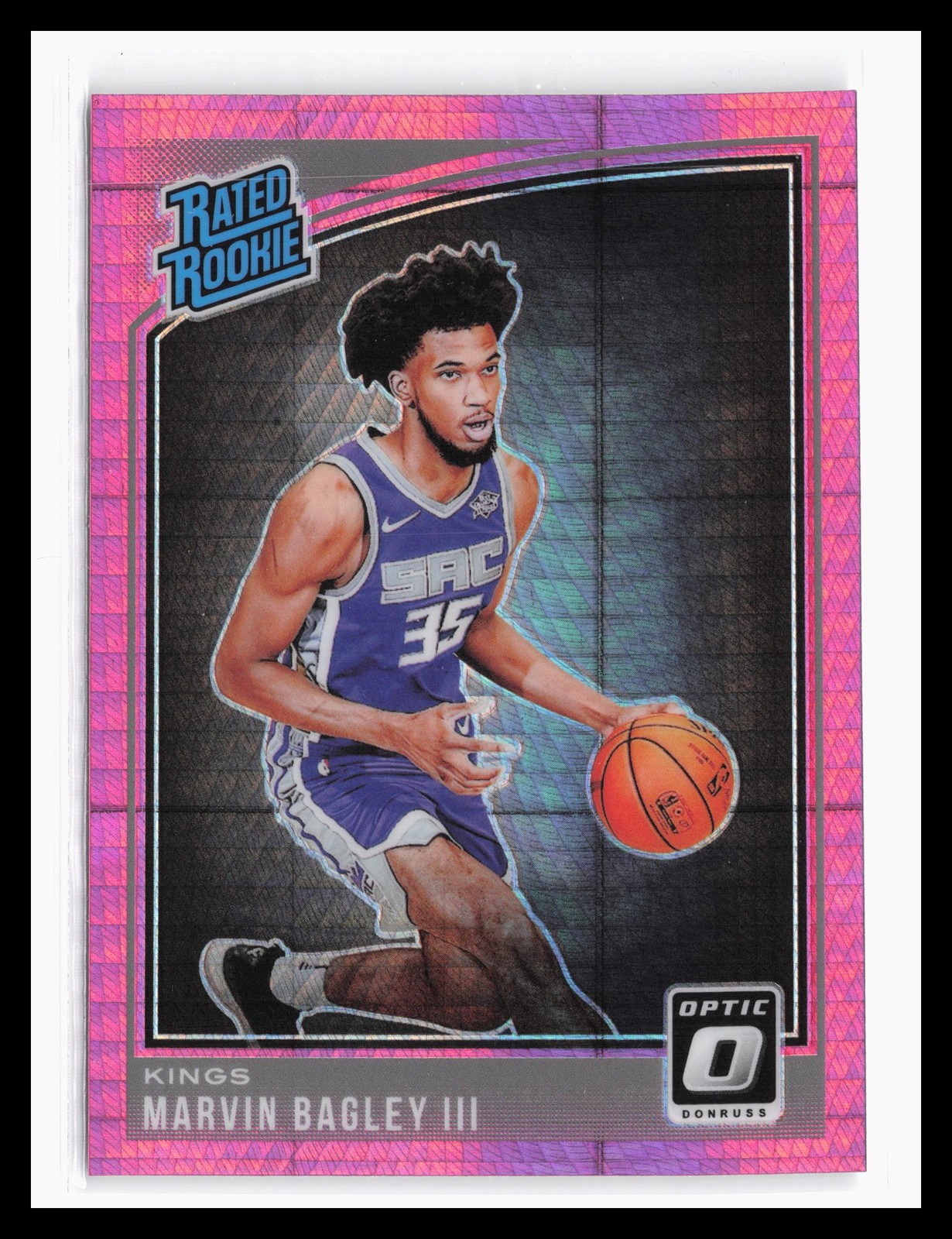 2018-19 Donruss Optic Hyper Pink #168 Marvin Bagley III Kings Rookie SP RC