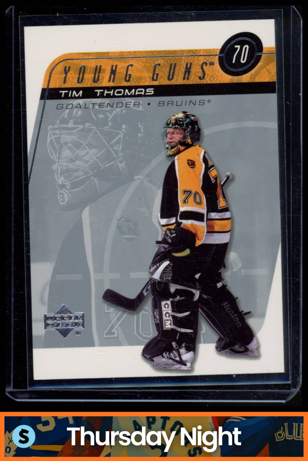2002 UPPER DECK #429 TIM THOMAS YOUNG GUNS RC ROOKIE