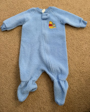 Disney Vintage 70s Size 1B Winnie the Pooh 1pc Sleeper Embroidered Baby NICE