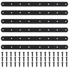 6 Pcs Flat Metal Brackets for Wood Mending Plates, Flat Straight Brace Bracke...