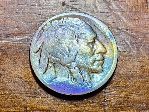 No Date Buffalo Nickel - MONSTER RAINBOW 🌈 TONED! Combined Shipping!