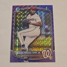 2025 Bowman Draft Chrome Miguel Sime Jr. #BDC-181 Purple REFRACTOR /250 N…