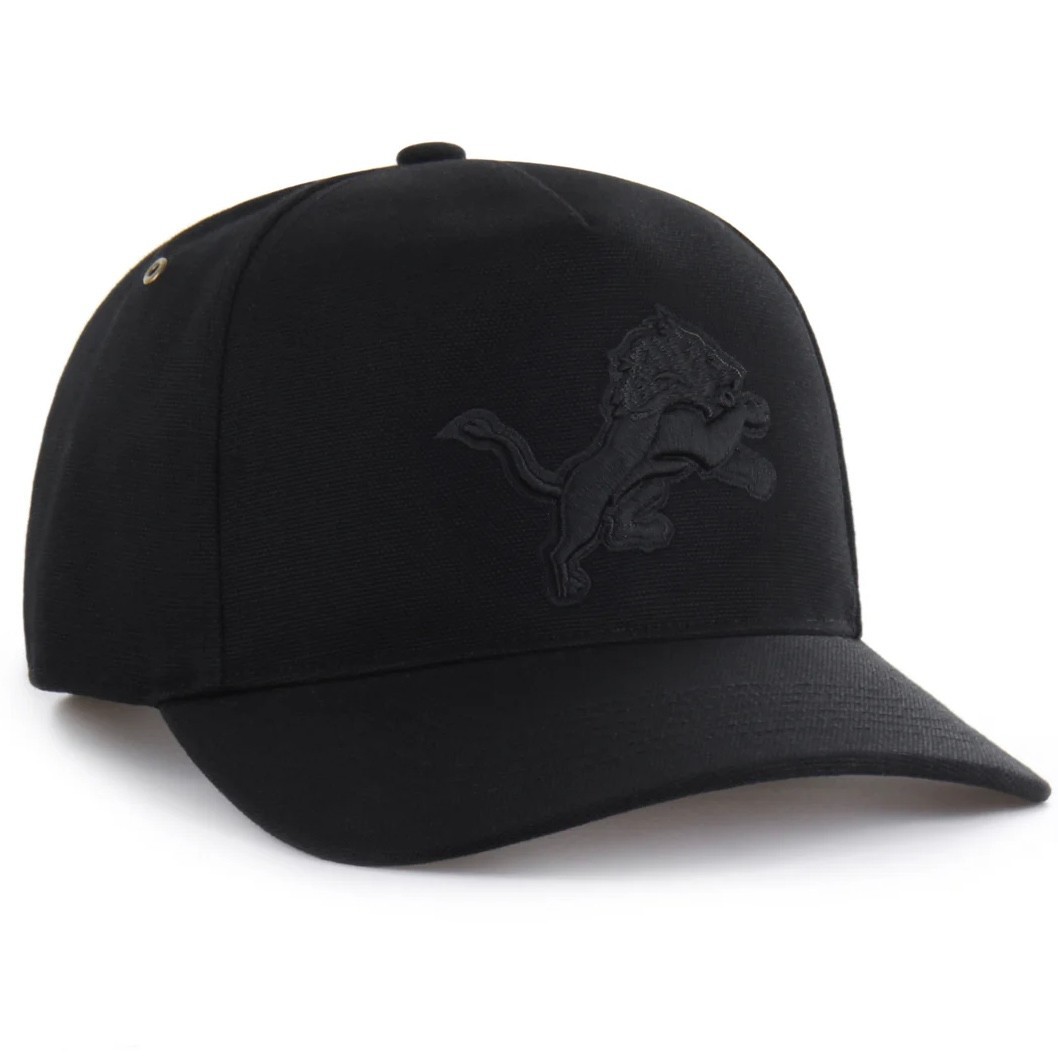 Detroit Lions Carhartt x '47 Hitch Adjustable Snapback Hat Cap Men’s NFL Black