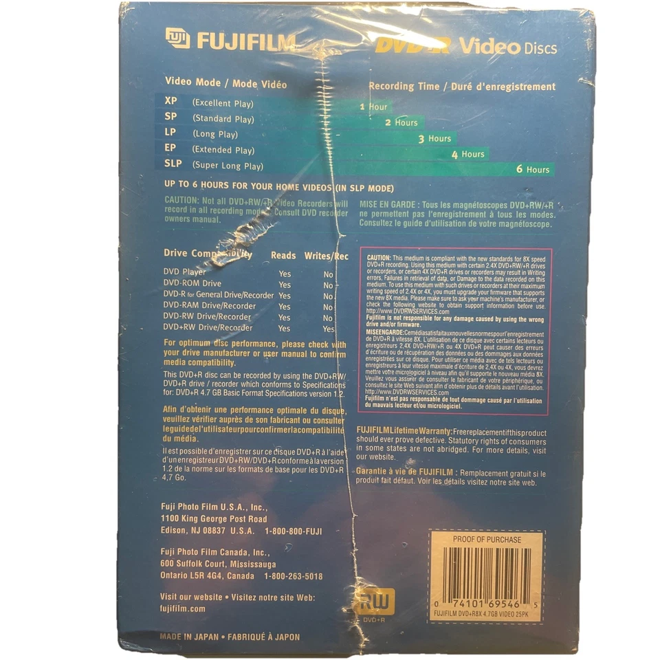 Fujifilm 25 Pack DVD-R 4.7 GB 6hour discs 8x - Image 2 of 2