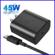 For Samsung Fold7 Flip6 S25 FE S24 Ultra Fast Wall Charger Adapter Type C Cable