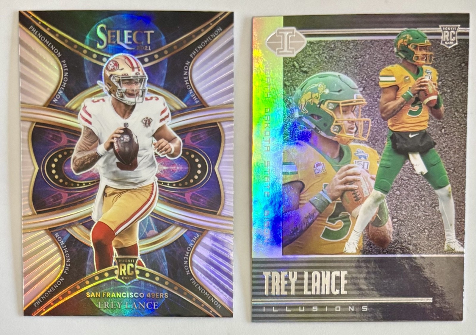 2021 Panini Select Phenomenon #PHE-8 Trey Lance Silver Prizm FB28