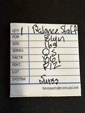 Swiss Made Balance Staff for Elgin 16s OS, P12, No. 861 - New