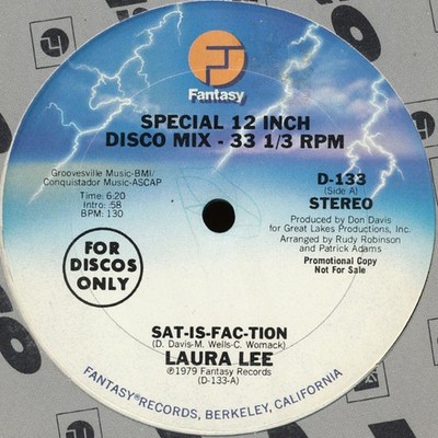 Laura Lee - Sat-is-fac-tion (12'', Promo) (Very Good Plus (VG+))