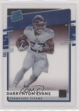 2020 Panini Chronicles Clearly Donruss Rated Rookie Darrynton Evans #RR-DE 0nj5