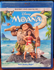 Moana Disney Bluray + DVD combo pack Maui, Pua'a, Hei Hei, Kakamora