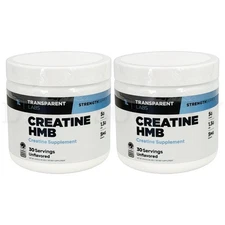 Transparent Labs Creatine HMB Creatine Monohydrate Unflavor 30 Servings Lot of 2