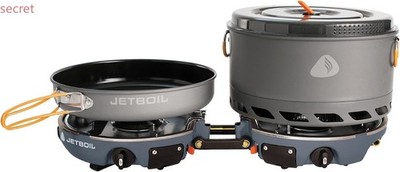 Jetboil Genesis Basecamp Backpacking＆Camping Stove Cooking System,Overland Grey