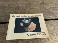 Vintage CANON BOOKLET ON ALL THE FD LENSES 59 PAGES OF INFO